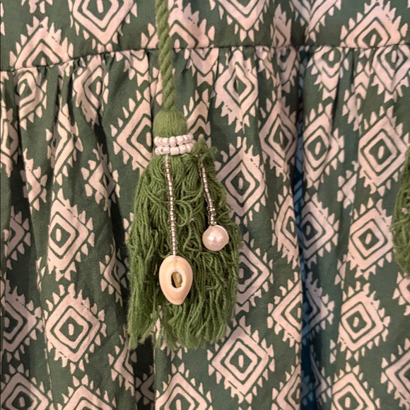 Block Print Ruffle Sleeve Mini Dress - Picture 3 of 6